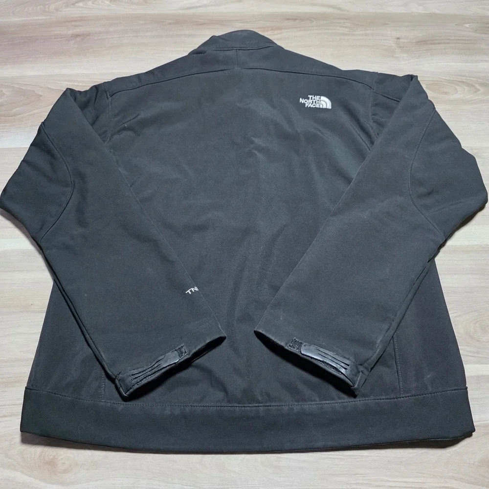 The North Face Apex‎ Softshell Jacket Mens L Black Full Zip Fleece Lined Outdoor